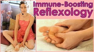 Reflexology for Allergies, Asthma, Stress! Immune Boosting DIY How to Self Foot Massage for Feet