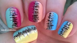 Colorful SUMMER NAIL ART - Easy STRIPED NAILS For Beginners