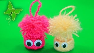 Шапочка из ниток своими руками ~ Новогодняя игрушка на ёлку