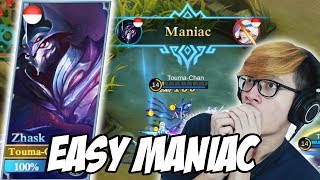 NEW HERO ZHASK IMBA EASY MANIAC - MOBILE LEGENDS INDONESIA