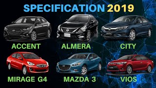 Honda City vs Toyota Vios vs Nissan Almera |  And more  | Sedan Comparison 2019 | 1080p