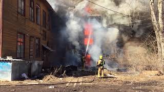Очередной пожар в Архангельске Карельская 47