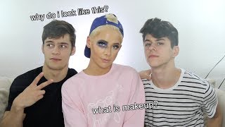 INSTAGRAM MODELS DO MY MAKEUP w/ Dylan Geick and Jackson Krecioch