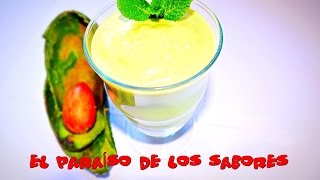 Batido de aguacate. Shake de avocado.Avocado smoothie.elparaisodelossabores
