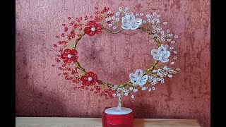 Сердце из БИСЕРА | ВАЛЕНТИНКА НА 14 ФЕВРАЛЯ СВОИМИ РУКАМИ