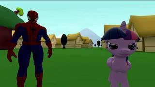 SFM spider man fan and twilight get revenge on gassy sparkle (read discription)