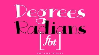 Converting Degrees to Radians [fbt]