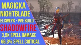 ESO - Magicka Nightblade PVE Build "Shadowfire" | Elsweyr