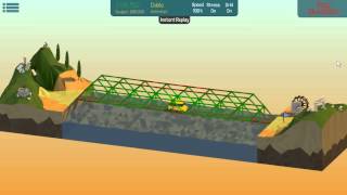 Poly Bridge : 36m Steel Arch Bridge Solution.
