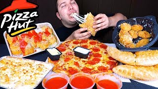 My First Time Trying Pizza Hut Calzone • MUKBANG