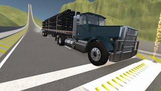 Spike Strip Testing 8 - Big Ramp Edition - BeamNG.Drive Car Accident