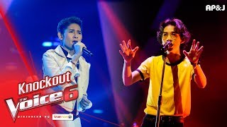 Knock Out : แพรว - อย่าพูดเลย VS ไม้หมอน - บันไดสีแดง  - The Voice Thailand 6 - 7 Jan 2018