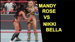 WWE 2K19 Mandy Rose vs Nikki Bella - No Holds Barred