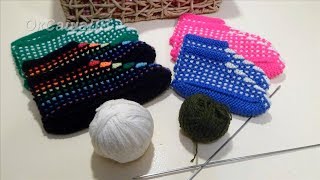 Тапочки (следочки) "Ракушки", "Веера". Вяжем спицами. Knitted slippers "Shells".
