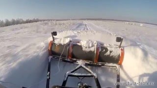 Отвал для снега на уаз - пробиваем дорогу по целине 30-40см