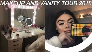 makeup collection & vanity tour 2018 ♡ glam by soph