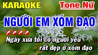 Người Em Xóm Đạo Karaoke Beat Nữ Nhạc Sống Mới | Hoài Phong Organ