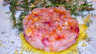 Tartare di pesce spada con scorza di limone e sale nero delle Hawaii - Swordfish Tartare by Bravobob