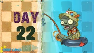 Plants vs Zombies 2 - Big Wave Beach - Day 22 [Fisherman Zombie] No Premium