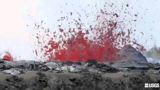 Lava Spattering from a Persistent Vent