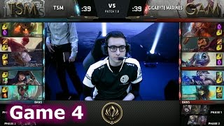 TSM vs Gigabyte Marines | Game 4 LoL MSI 2017 Play-In | TSM vs GAM G4 MSI 2017