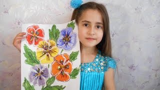 Рисую цветы фиалки / I draw flowers violets