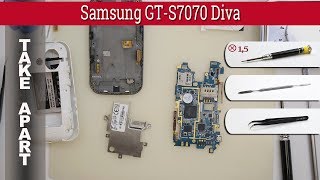 How to disassemble ? Samsung GT-S7070 Diva Take apart Tutorial