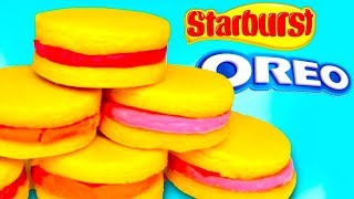 STARBURST OREOS - How To Make Starbursts Candy Filled Oreo