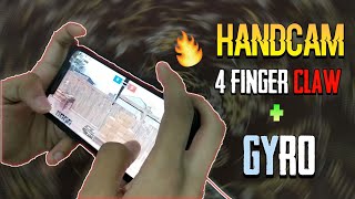 !!4 FINGER CLAW CONTROL+GYRO | HANDCAM | pubg mobile HANDCAM