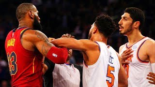 LeBron James vs Enes Kanter Scuffle!