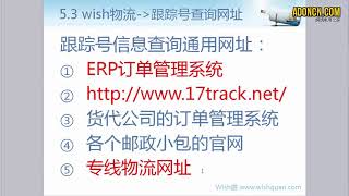 WISH商户平台运营教程 22   Wish商户物流 国际小包和国际快递跟踪单号查询用什么网址（快递跟踪单号信息查询通用网址）