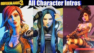 Borderlands 3 All Characters Intros / Introduction Scenes (Maya Tina Moxxi Mordecai Zero)