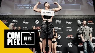 UFC Fighter Mike Perry Tried to Pull Down Rival’s Pants at Weigh-In