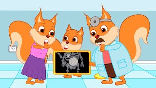 Famille d'Écureuil - Frère Transparent Dessins Animés 2021 en Français