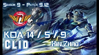 SKT T1 Clid XIN ZHAO vs LEE SIN Jungle - Patch 9.12 KR Ranked