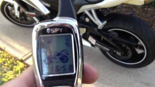 Spy 5000m motorcycle alarm/remote start