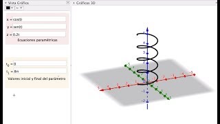 Representa curvas en el espacio usando GeoGebra
