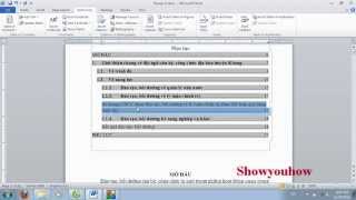 Cách làm mục lục tự động trong Word 2010, 2013, 2007