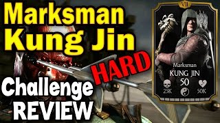 Marksman Kung Jin HARD Challenge. BOSS battle and all towers review. (MKX Mobile)