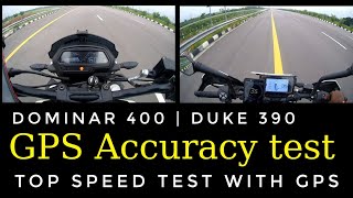 Dominar 400 top speed test with gps | COMPARING WITH DUKE 390