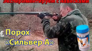Экспериментируем с навеской дроби и пороха "Сильвер А" . 2017