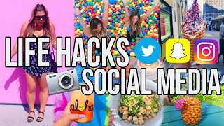 SOCIAL MEDIA LIFE HACKS | Snapchat, Instagram, Twitter & More!