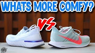 Nike Epic React vs Zoom Pegasus Turbo! What's More Comfortable?