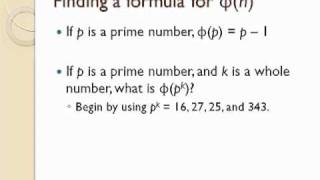 Euler's Phi Function