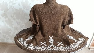 Кардиган с жаккардовым узором. Часть 6.