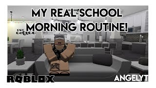 Welcome To Bloxburg: MY REAL SCHOOL MORNING ROUTINE! | AngelYT