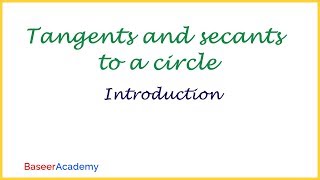 Tangents and Secants to a Circle - AP & TS Class 10 State Board Syllabus
