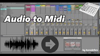 Как из аудио семпла получить midi клип в ableton live 9?