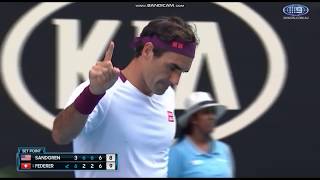 Federer vs Sandgren Tiebreak Australian Open 2020