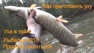 Рецепт ухи Уха по таежному Тайга Охота Рыбалка 2018 Уха из щуки и хариуса Как приготовить уху